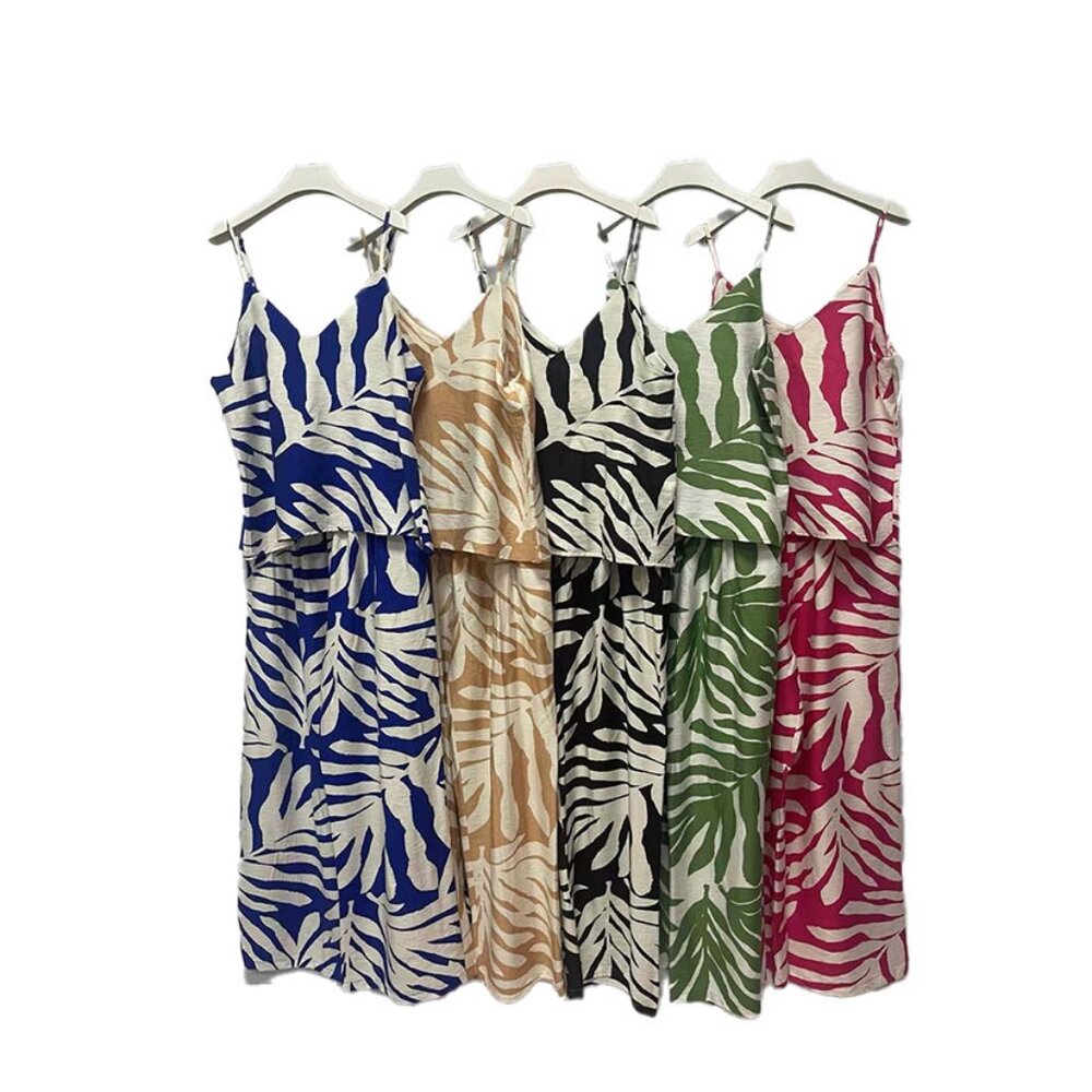 Island Bloom Monstera Dress